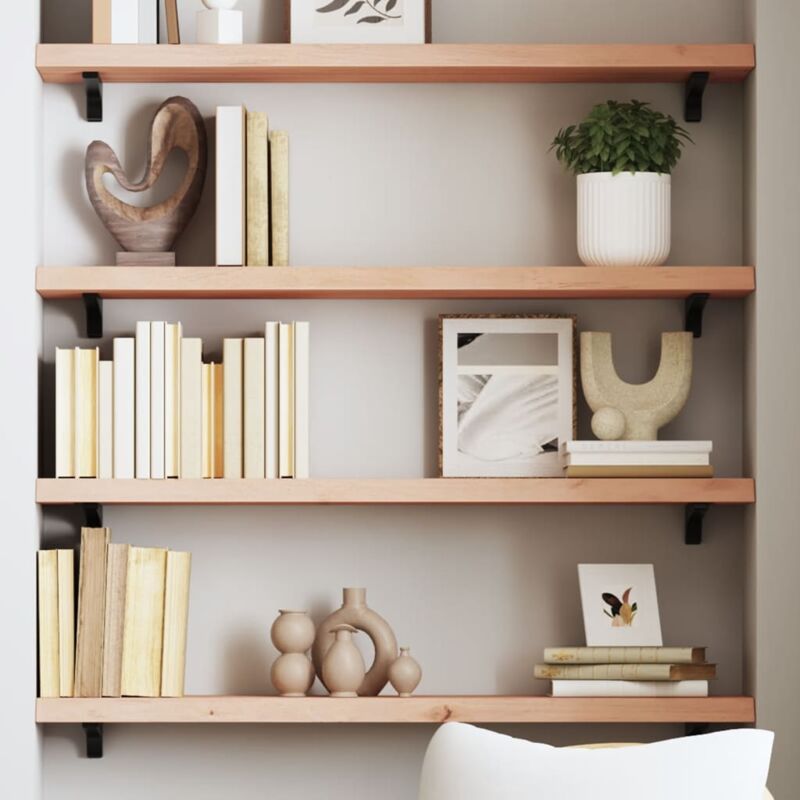 foto del prodotto ripiano a parete 80x20x4 cm legno massello rovere non trattato vidaxl