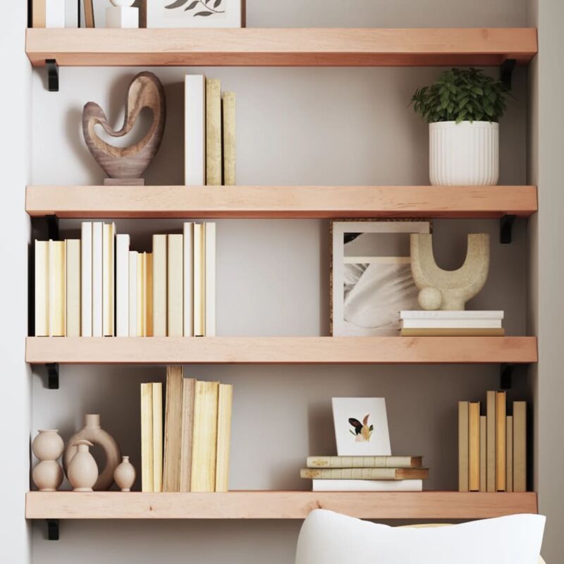 foto del prodotto ripiano a parete 80x30x 2 6 cm massello rovere non trattato vidaxl
