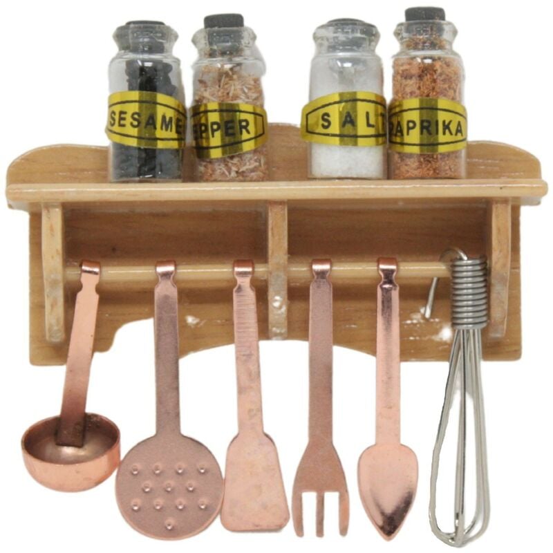 foto del prodotto ripiano da cucina con spezie e mestoli 7x7 cm 86749