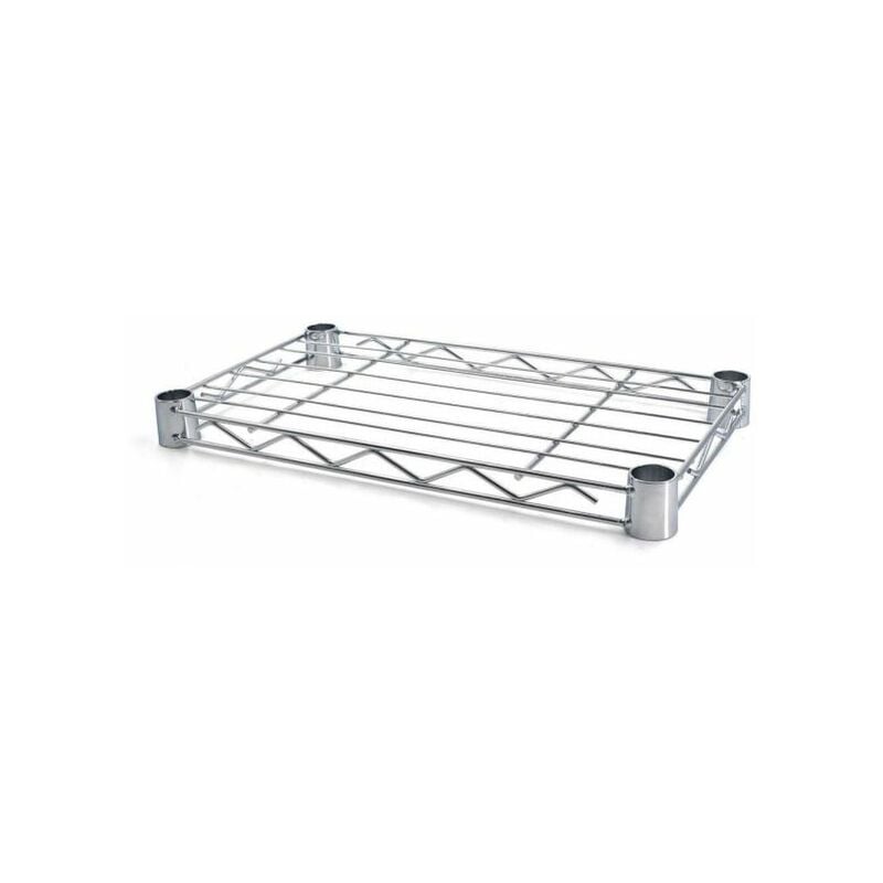 foto del prodotto ripiano leggero 20x35cm cromato per montanti 19mm