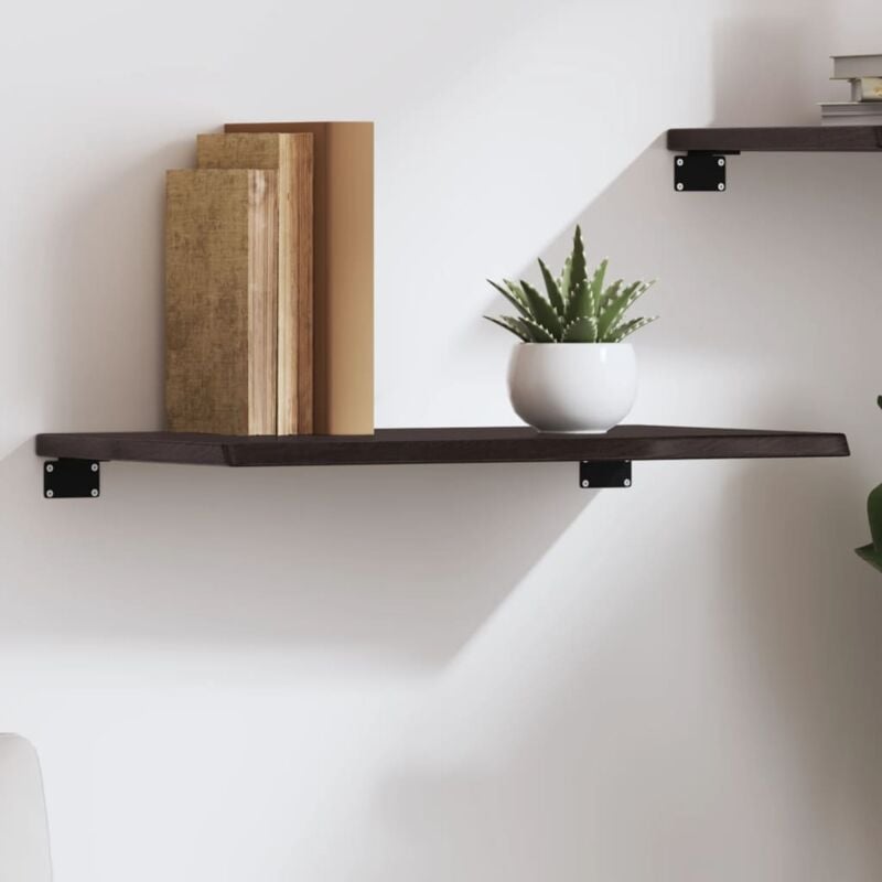 foto del prodotto ripiano muro grigio scuro 60x40x2 cm massello rovere trattato