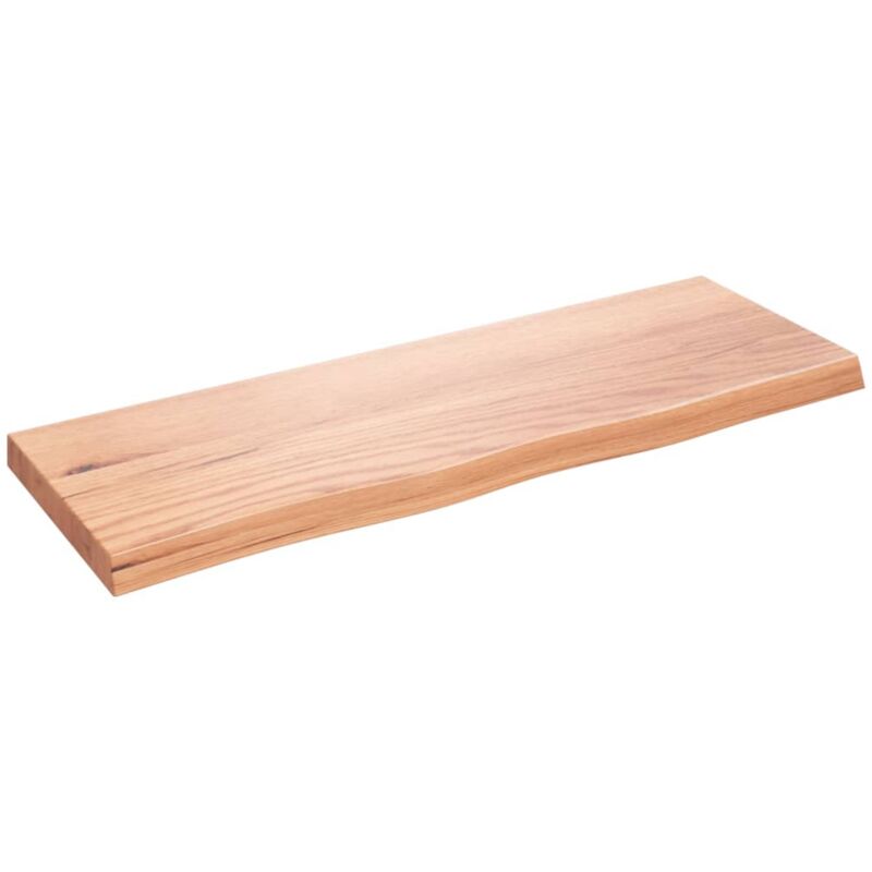 foto del prodotto ripiano muro marrone 80x30x(2-4) cm massello rovere trattato - vidaxl