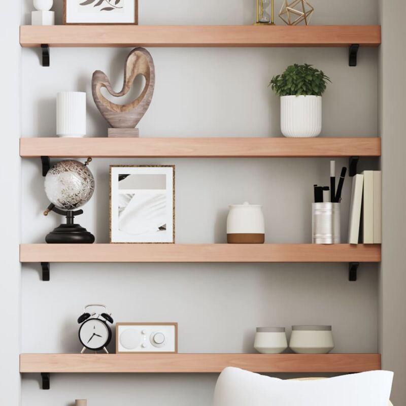 foto del prodotto ripiano muro marrone chiaro 100x10x6cm massello rovere trattato vidaxl