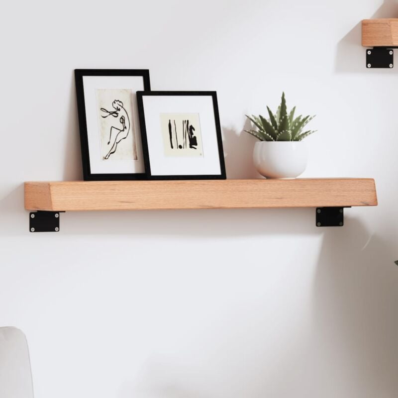 foto del prodotto ripiano muro marrone chiaro 60x10x6 cm massello rovere trattato vidaxl