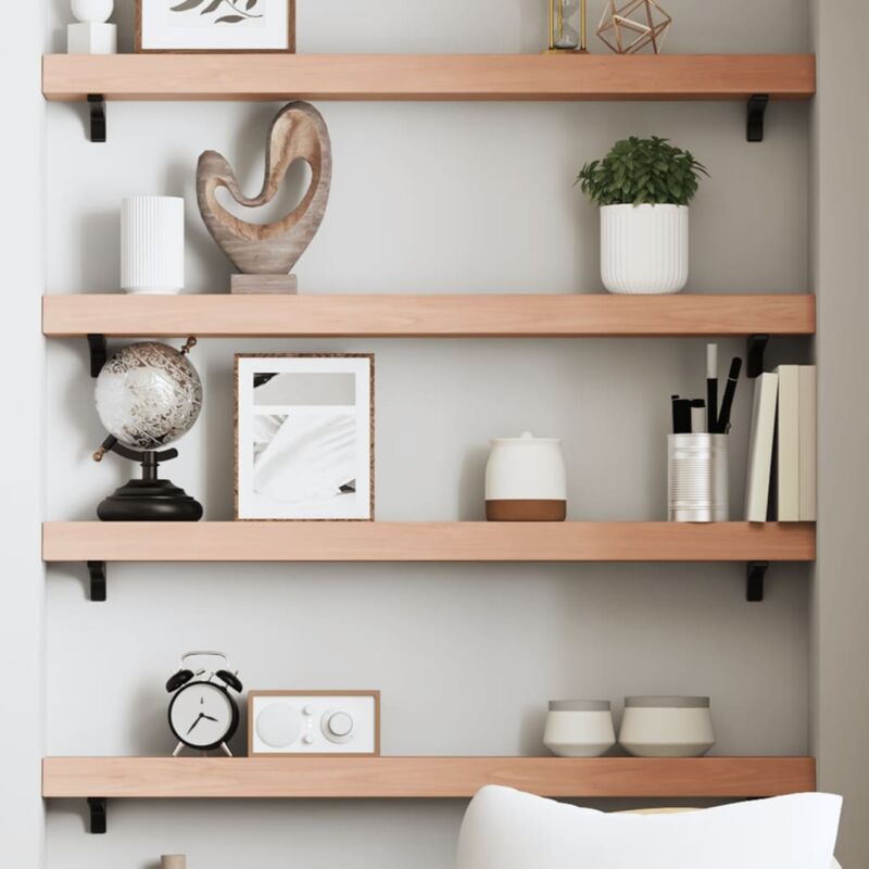 foto del prodotto ripiano muro marrone chiaro 80x10x6 cm massello rovere trattato vidaxl