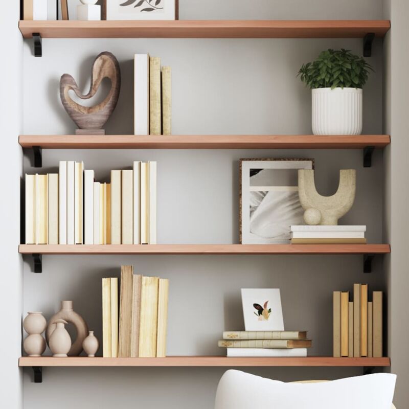 foto del prodotto ripiano muro marrone chiaro 80x30x2 cm massello rovere trattato vidaxl