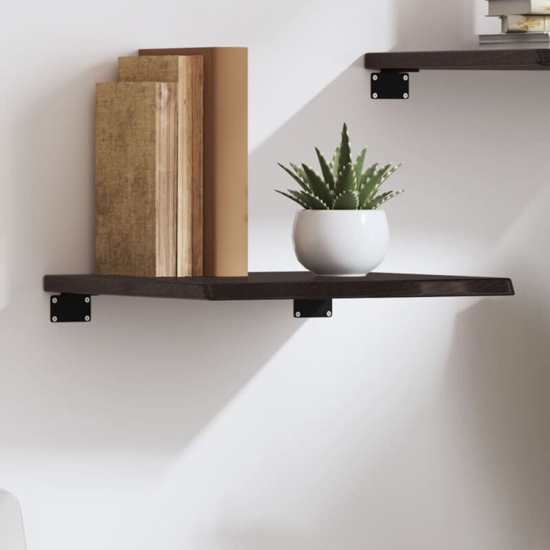 foto del prodotto ripiano muro marrone scuro 40x40x2 cm massello rovere trattato vidaxl