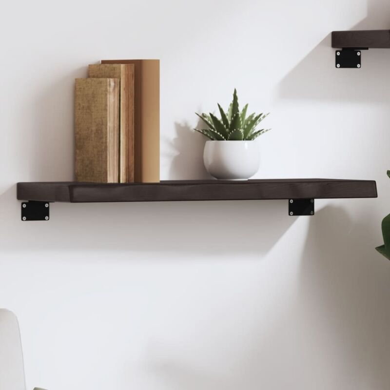 foto del prodotto ripiano muro marrone scuro 60x20x4 cm massello rovere trattato vidaxl