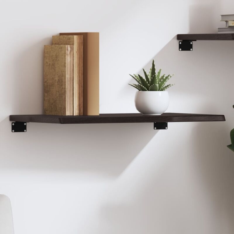 foto del prodotto ripiano muro marrone scuro 60x30x2 cm massello rovere trattato vidaxl