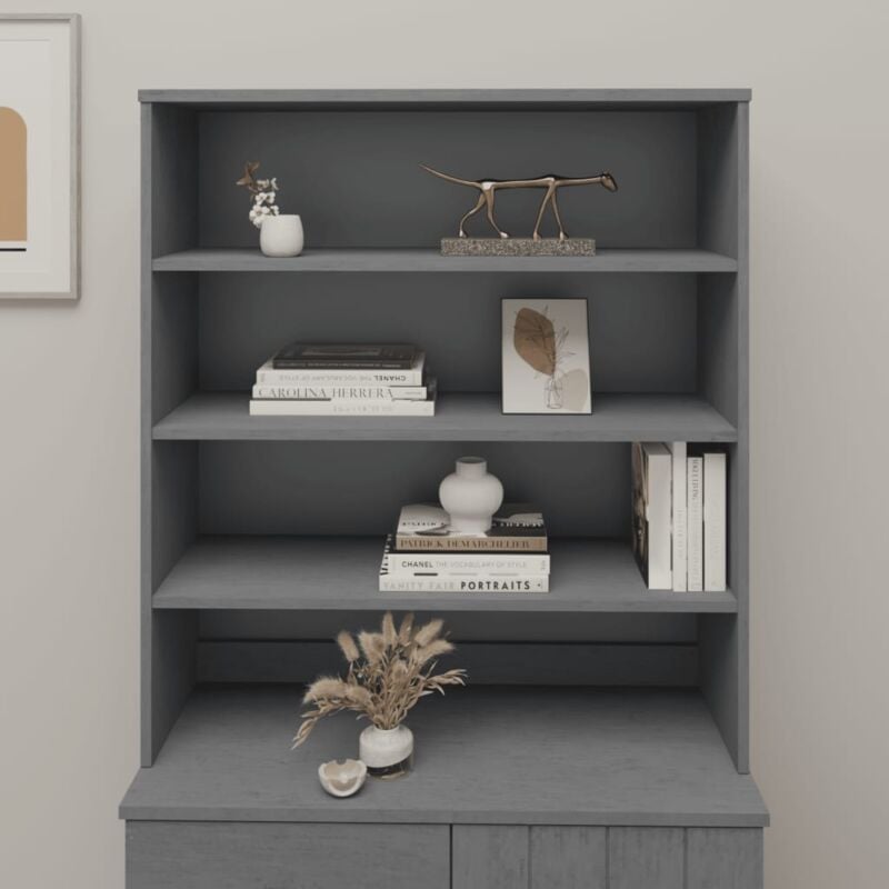 foto del prodotto ripiano per credenza alta 90x30x100 cm in legno vari colori colore grigio scuro