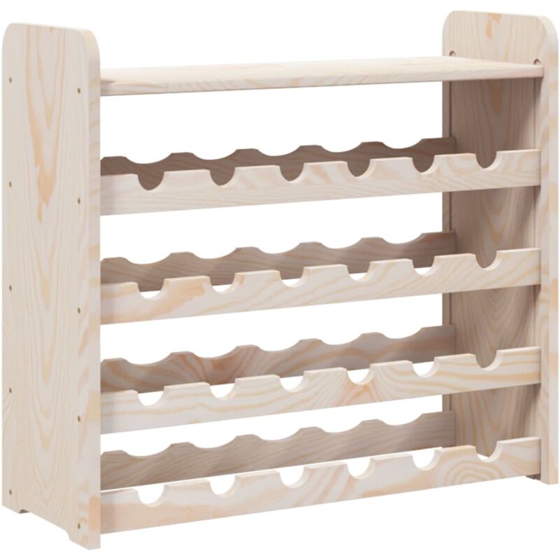 foto del prodotto ripiano portabottiglie per un massimo di 24 bottiglie di vino 67,5 x 25 x 60 cm in legno di pino dec024366