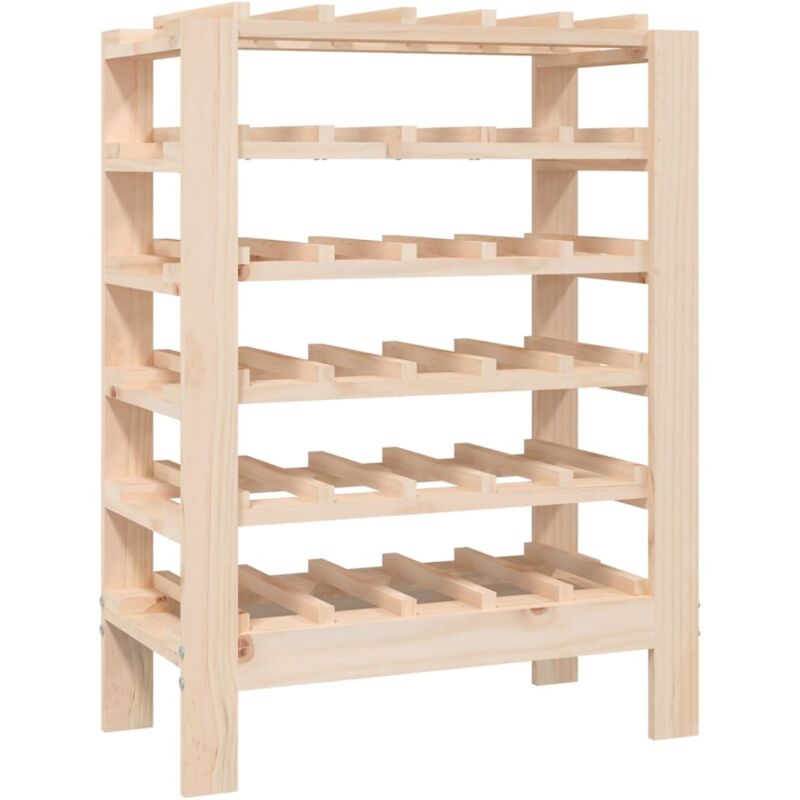 foto del prodotto ripiano portabottiglie per un massimo di 30 bottiglie di vino 61,5 x 30 x 82 cm in legno di pino dec024358