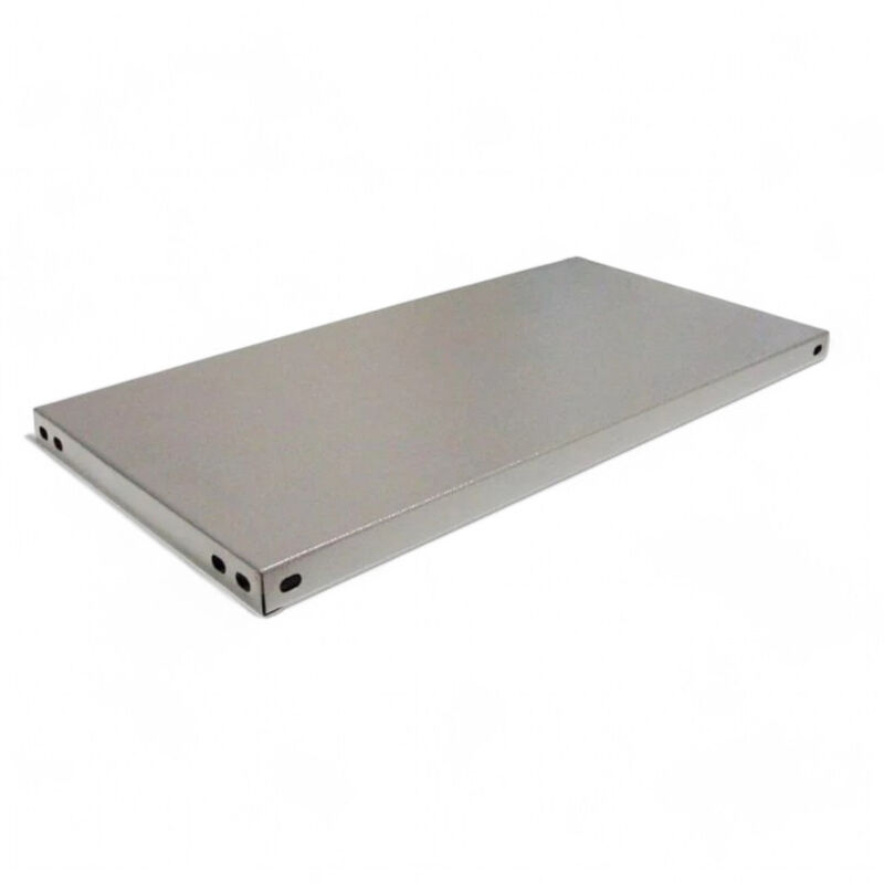 foto del prodotto ripiano unificato con doppio rinforzo centrale per scaffali in metallo 50x120 cm portata 160 kg 2 rinforzi 