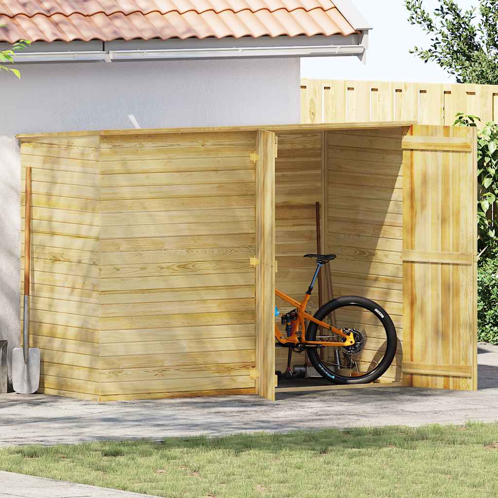 foto del prodotto ripostiglio da giardino 232x110x170 cm in legno di pino impregnato cod mxl 52254