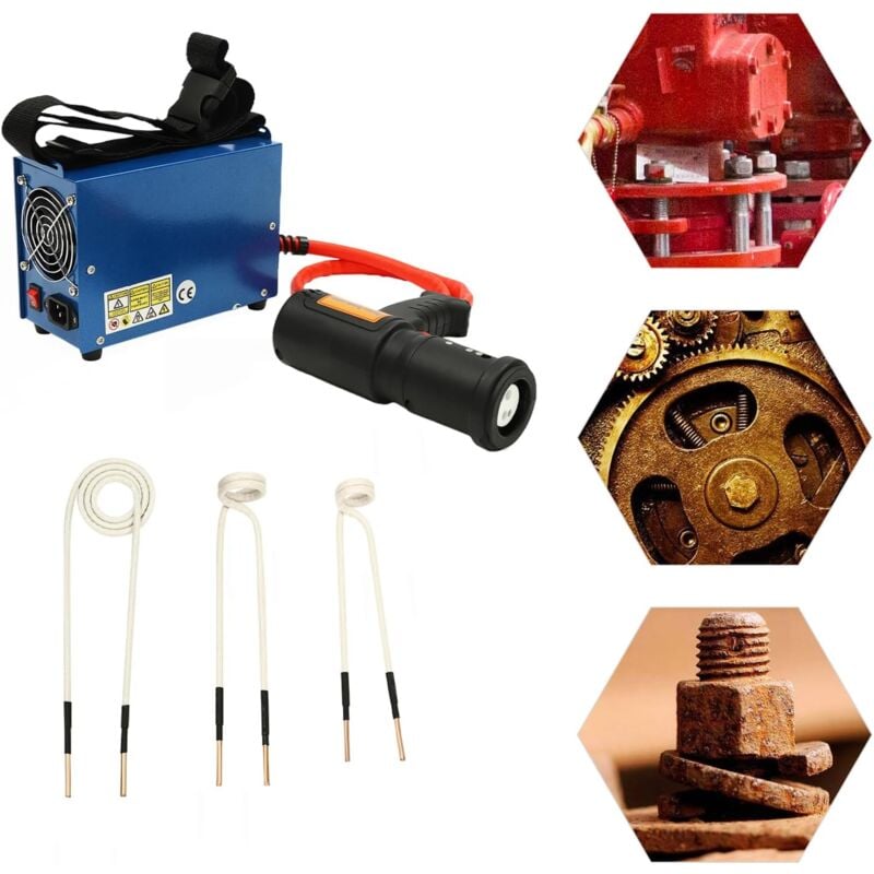 foto del prodotto riscaldamento induzione, 1500w kit riscaldatore a induzione magnetico a induzione, 1000 c riscaldatore a induzione senza fiamma con 4 bobine senza
