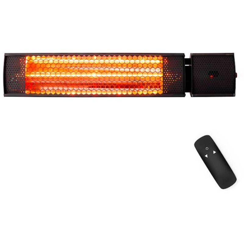 foto del prodotto riscaldatore a infrarossi con telecomando, montaggio a parete