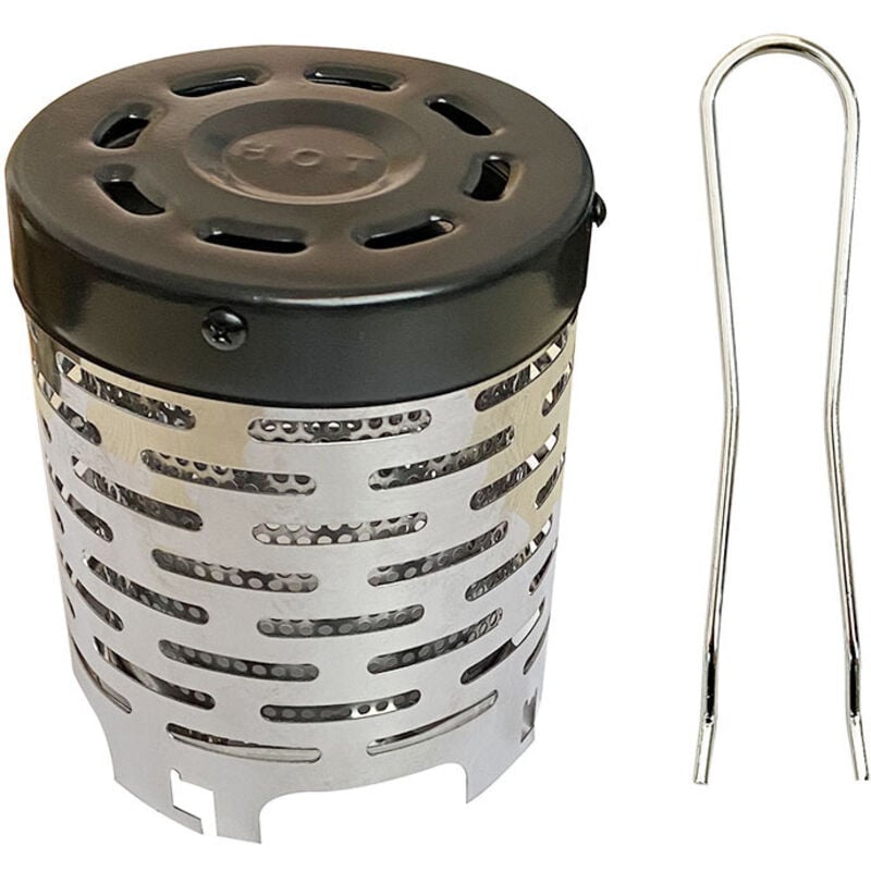 foto del prodotto riscaldatore da campeggio - mini stufa portatile pieghevole da esterno, riscaldatore in metallo, coperta a gas, accessori per escursionismo e