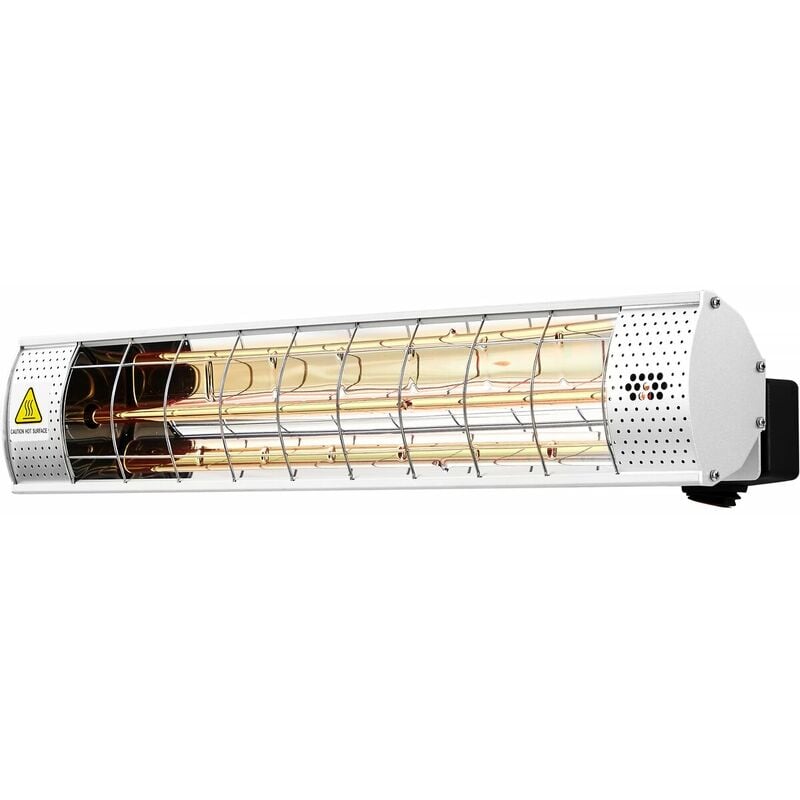 foto del prodotto riscaldatore da terrazza a infrarossi 2000w argento