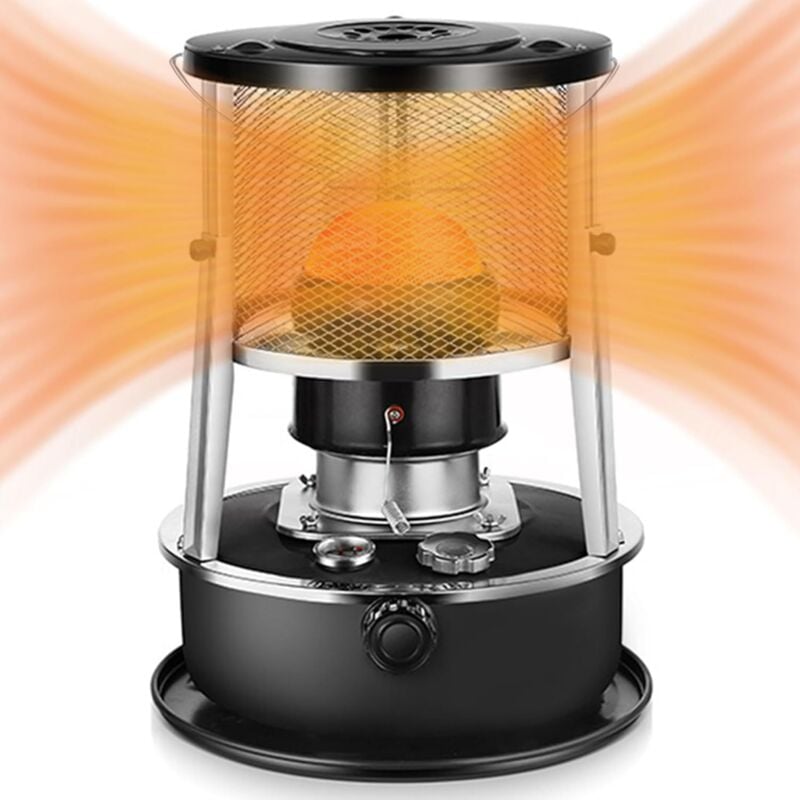 foto del prodotto riscaldatore e stufa a cherosene 2 in 1, riscaldatore interno non elettrico, 9000 btu, riscaldatore radiante a cherosene portatile per campeggio,