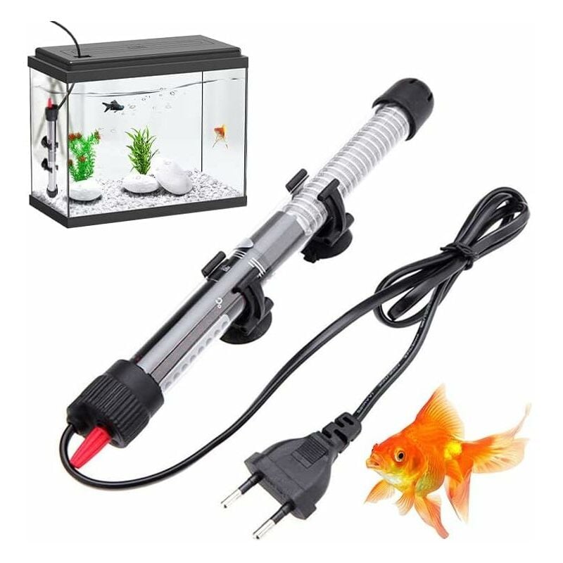 foto del prodotto riscaldatore per acquari, riscaldatore a immersione da 50 w, riscaldatore per acquari con ventosa, riscaldatore a immersione regolabile, riscaldatore