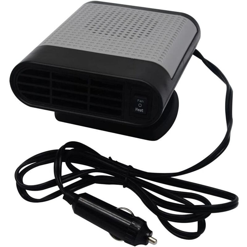 foto del prodotto riscaldatore per auto 12v 150w, 2 in 1 portatile in ceramica per riscaldamento, raffreddamento e asciugatura, sbrinatore per parabrezza,