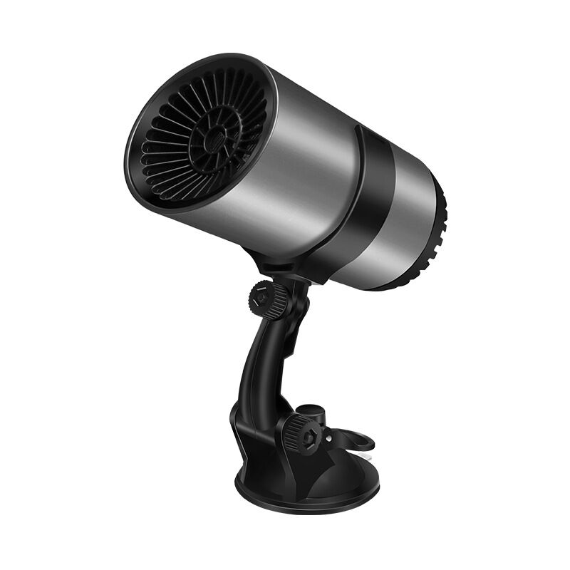 foto del prodotto riscaldatore per auto 2 in 1 12v 150w mini, sbrinatore per auto a riscaldamento rapido, ventola per parabrezza girevole a 360 con staffa, soffiatore