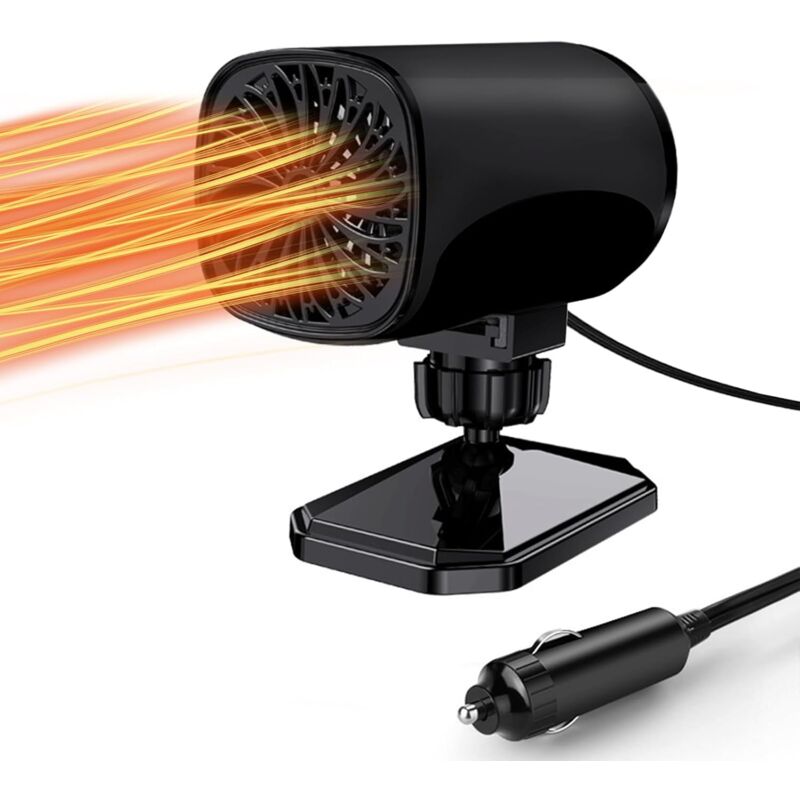 foto del prodotto riscaldatore per auto 2 in 1, riscaldatore portatile per auto da 12 v e 150 w, sbrinatore, riscaldamento rapido, regolabile a 360 , con purificazione