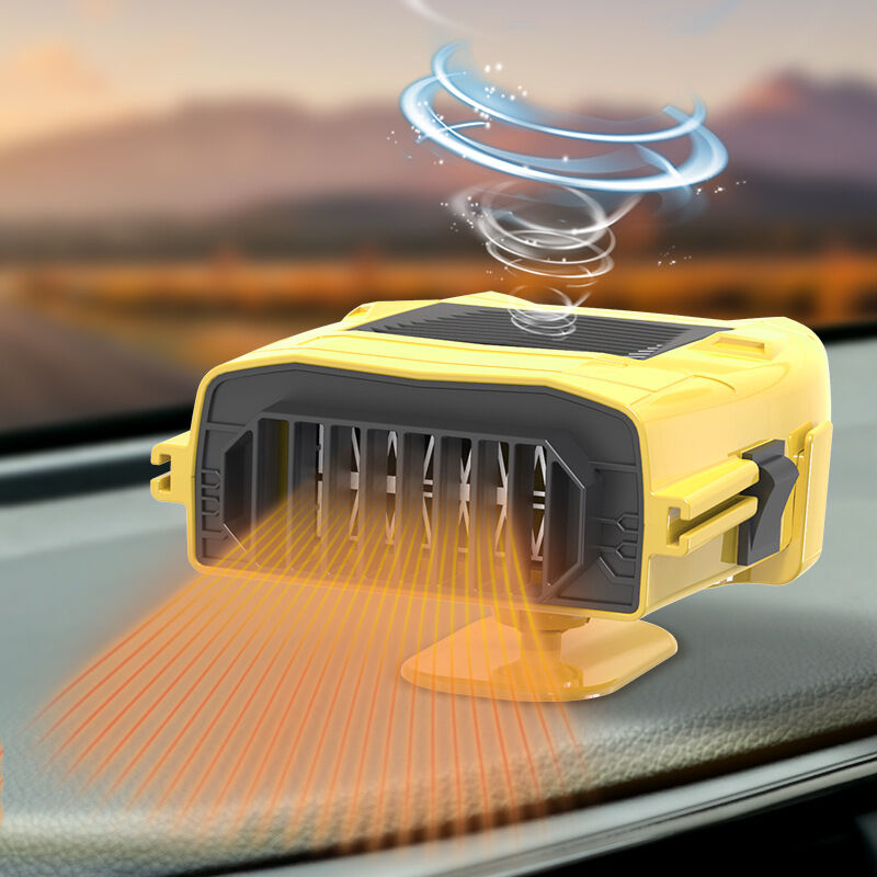 foto del prodotto riscaldatore per auto caldo e freddo 2 con riscaldamento rapido, sbrinatore per vetri per auto, pratico riscaldatore per auto, adesivo per sbrinatore