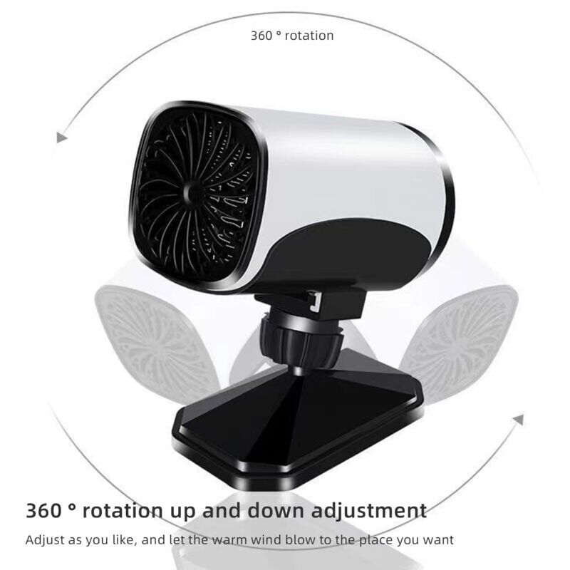 foto del prodotto riscaldatore per auto nero 12v, riscaldatore elettrico, sbrinamento, sbrinatore, riscaldamento per auto