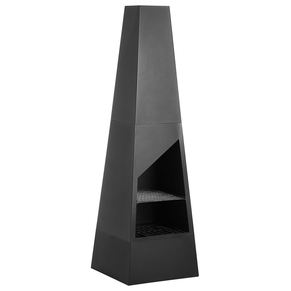 foto del prodotto riscaldatore per braciere camino in acciaio nero da giardino esterno