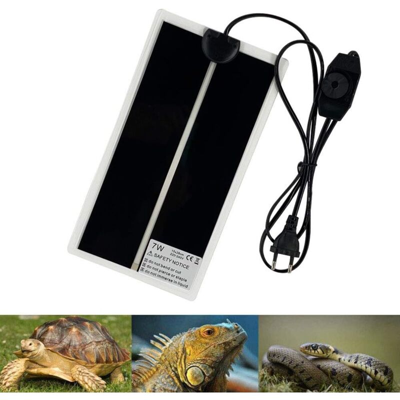 foto del prodotto riscaldatore per rettili, pesandy 28 x 15 cm, tappetino riscaldante regolabile per terrari con controllo della temperatura per rettili tartarughe,