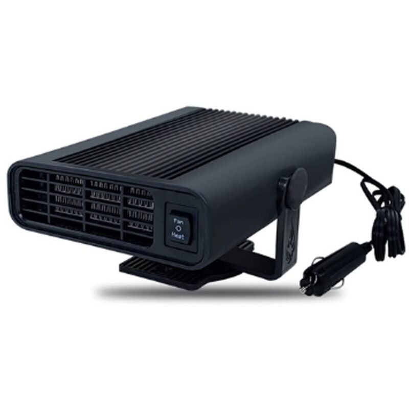 foto del prodotto riscaldatore portatile per auto da 12 v 24 v, riscaldatore rotante a 360 , riscaldatore elettrico da 150 w, sbrinatore per auto colore nero,