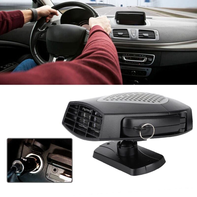 foto del prodotto riscaldatore portatile per auto da 24 v, sbrinatore, disappannatore, accessorio pratico, grigio nero