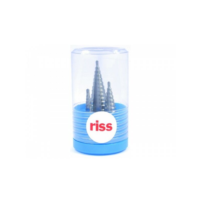 foto del prodotto riss set di 3 frese a gradini in acciaio hss m2 3222v c003q3090