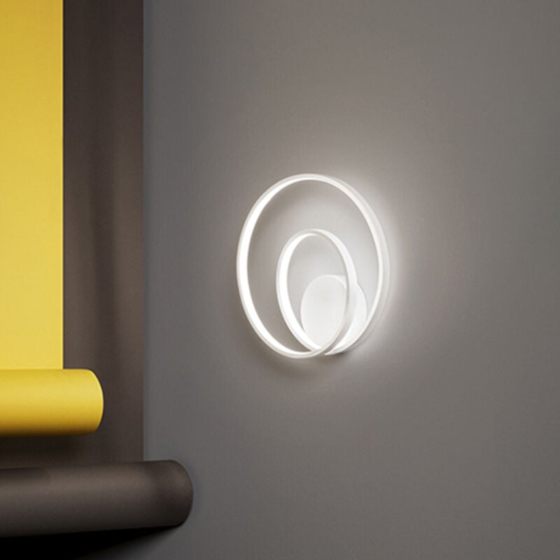 foto del prodotto ritmo applique led 28w 2240lm 3000k metallo e alluminio colore bianco