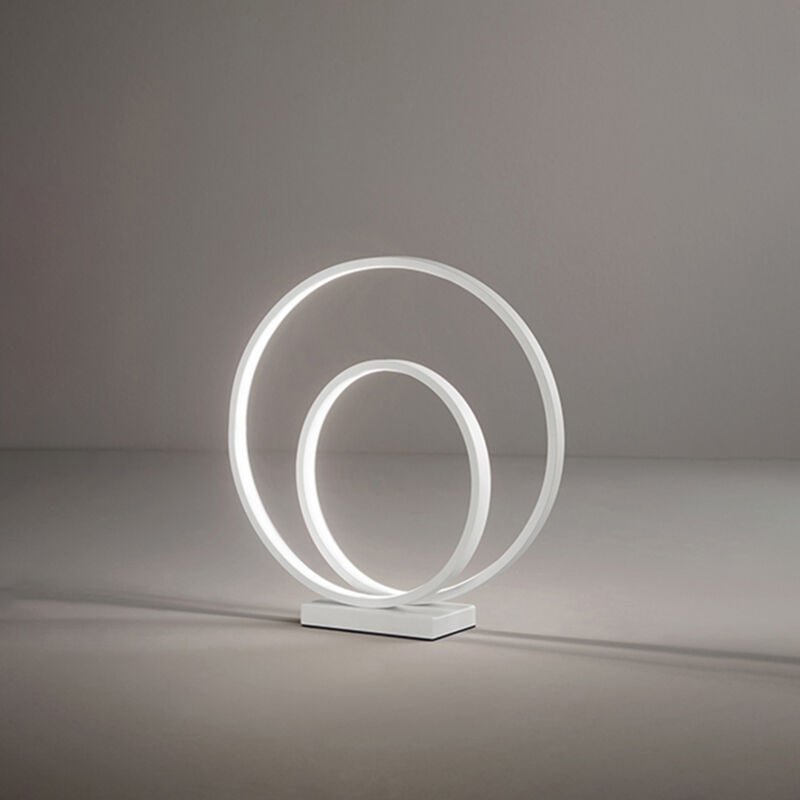 foto del prodotto ritmo lampada da tavolo led 28w 2240lm 3000k in metallo colore bianco diffusore in silicone