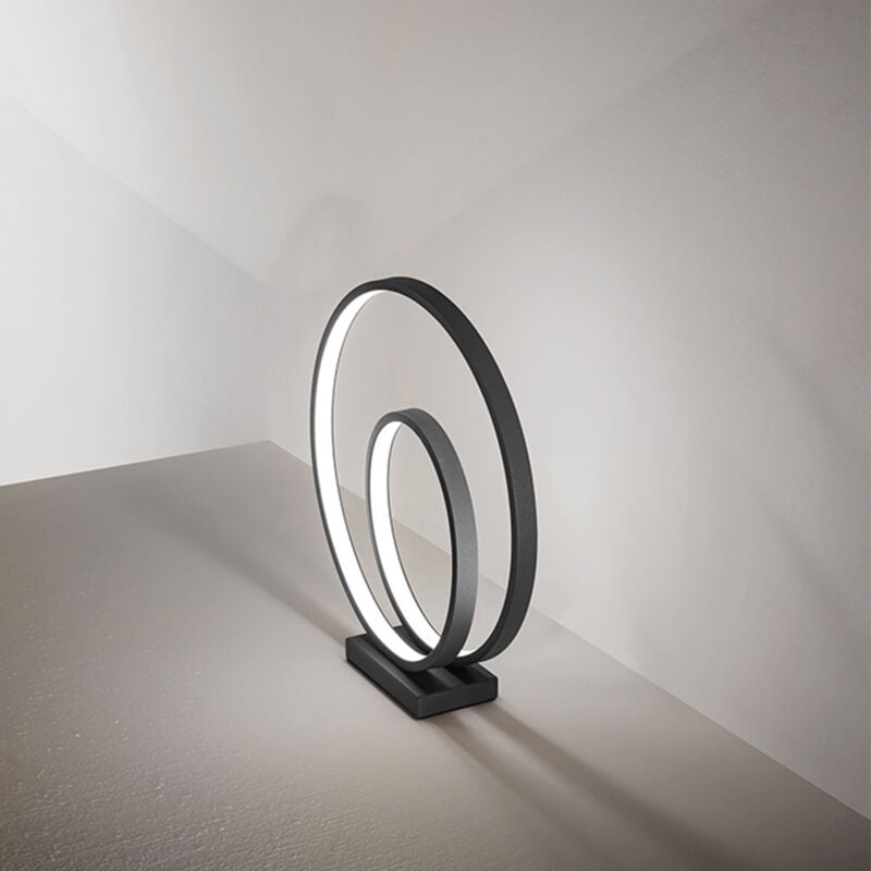 foto del prodotto ritmo lampada da tavolo led 28w 2240lm 3000k in metallo colore nero diffusore in silicone