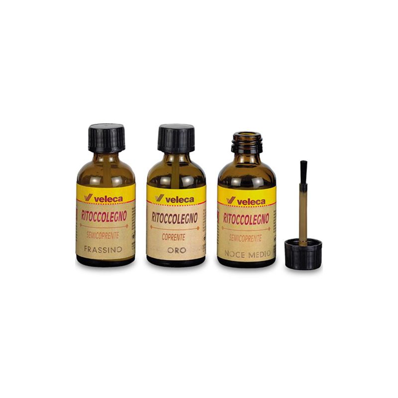 foto del prodotto ritocco liquido per legno 25 ml veleca colore noce scuro per ritocchi, graffi