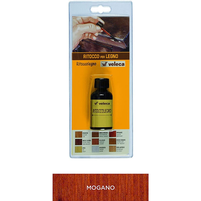foto del prodotto ritoccolegno semi coprente per graffi e scalfitture 25 ml veleca mogano