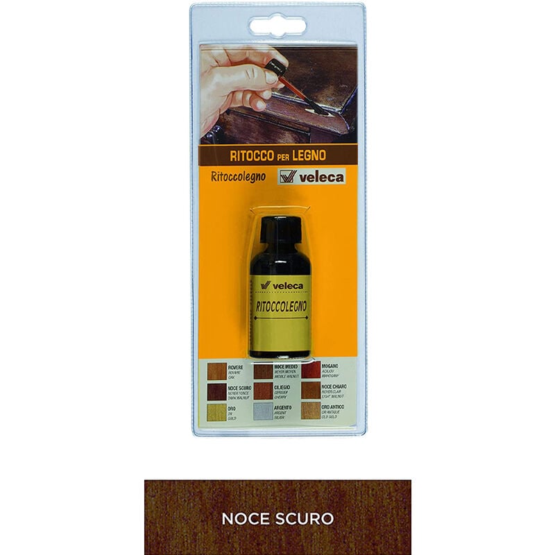 foto del prodotto ritoccolegno semi coprente per graffi e scalfitture 25 ml veleca noce scuro