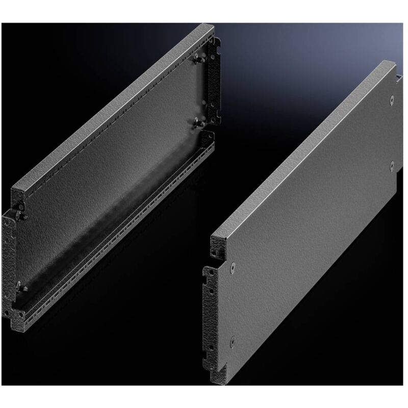 foto del prodotto rittal vx 8640.043 flangia per zoccolo lamiera d acciaio nero 2 pz.