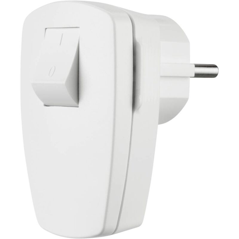 foto del prodotto ritter rev 0512100777 spina angolata di sicurezza plastica con interruttore 250 v bianco ip20