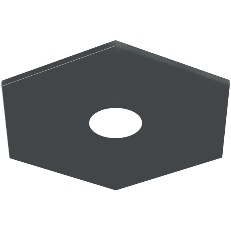 foto del prodotto river hex plafoniera, 1x gx53, max 8w, metallo, grigio antracite, 25x25cm lumicom