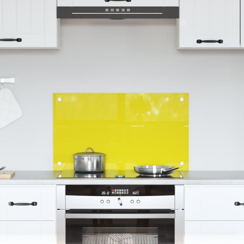 foto del prodotto rivestimento da cucina giallo 70 x 40 x 0.6 cm vetro temperato vidaxl