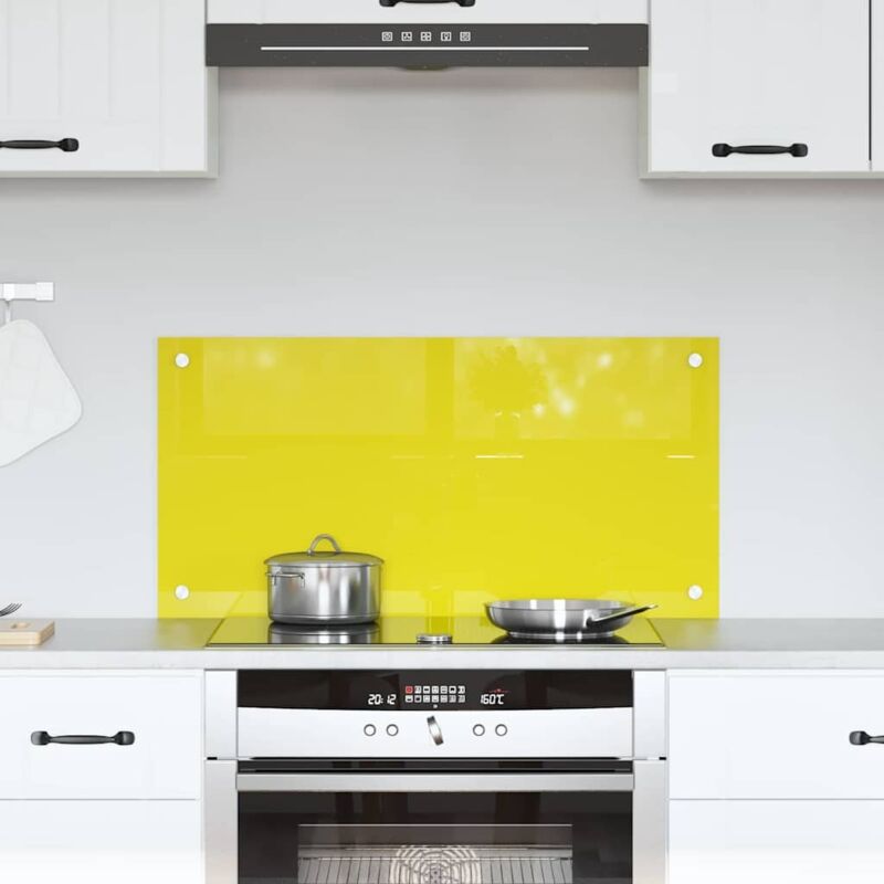 foto del prodotto rivestimento da cucina giallo 80 x 40 x 0.6 cm vetro temperato vidaxl