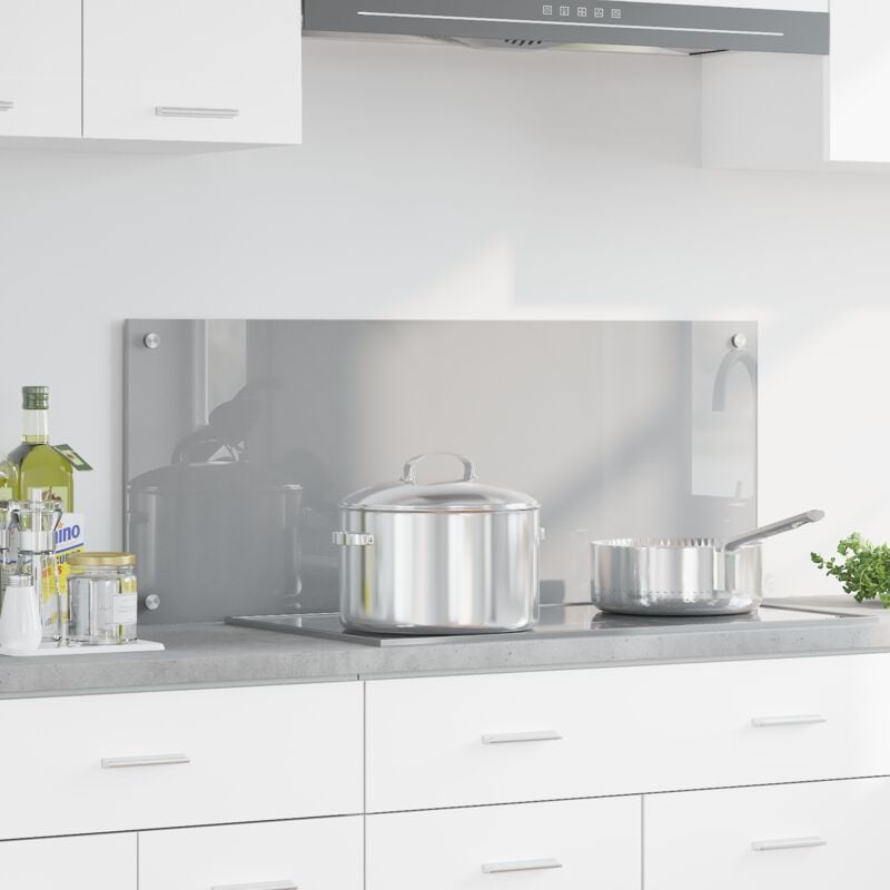 foto del prodotto rivestimento da cucina grigio chiaro 100 x 40 x 0.6 cm vidaxl
