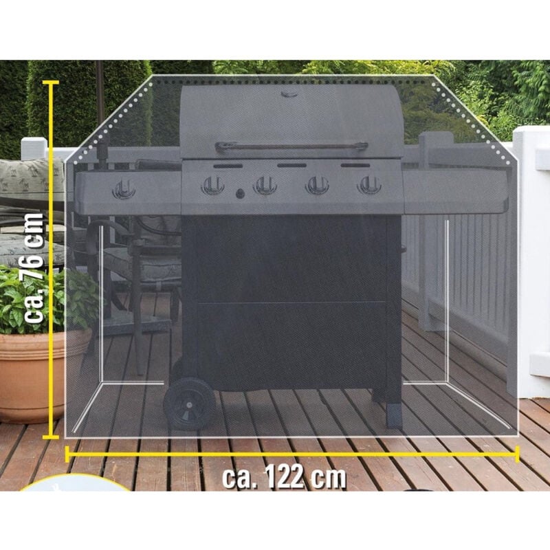 foto del prodotto rivestimento per barbecue impermeabile custodia protettiva bbq 122 x 71 x 76 cm