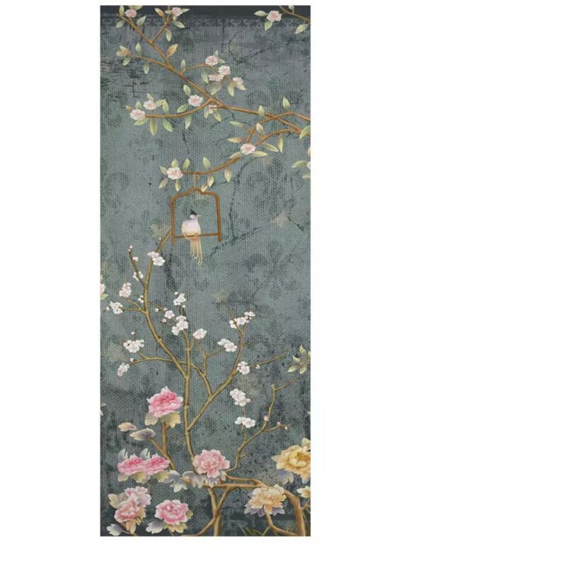 foto del prodotto rivestimento per porta in vinile fantasia romantic ramage, 210x83 cm