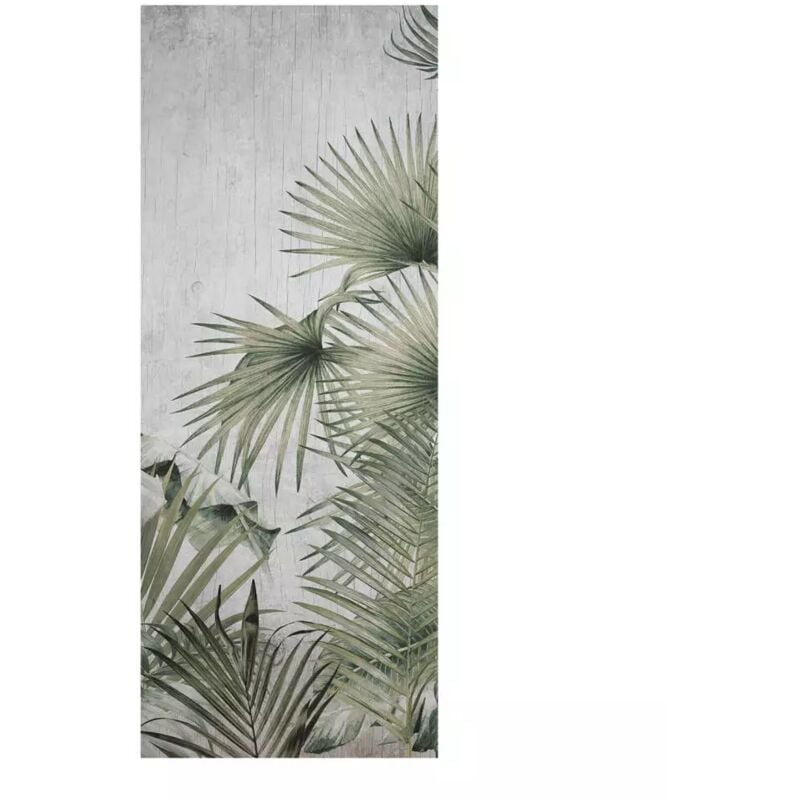 foto del prodotto rivestimento per porta in vinile fantasia vintage tropical, 210x83 cm