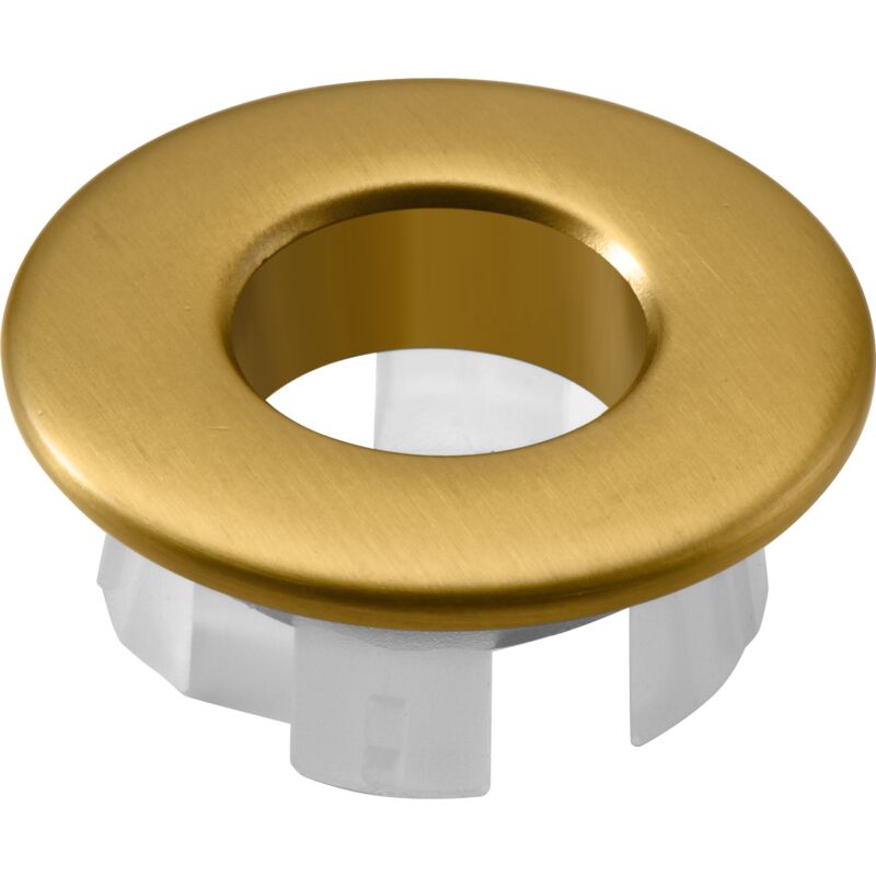 foto del prodotto rivestimento per troppo pieno del lavabo in oro finitura in oro spazzolato imex 